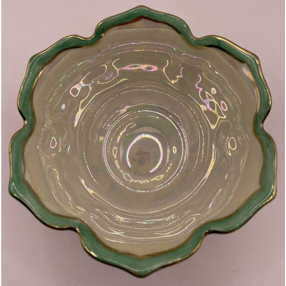 Rare Vintage Iridescent Noritake Bowl & Ladle Gold Luster Hand Painted in Japan - Picture 4 of 15